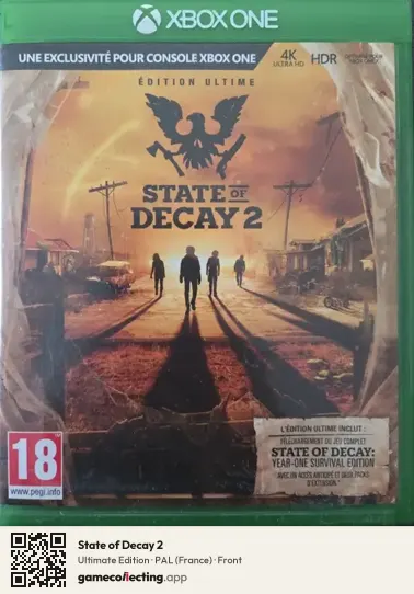 State of Decay 2 Xbox One, France box front
