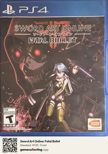 Sword Art Online: Fatal Bullet PlayStation 4, NTSC box front