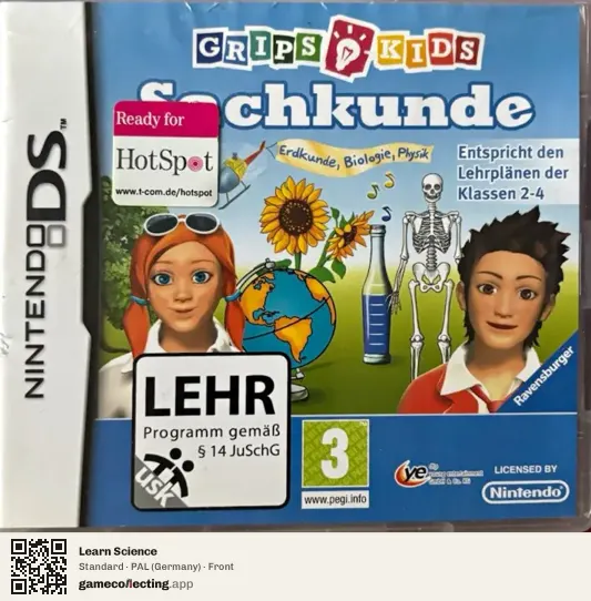 Learn Science Nintendo DS, Germany box front