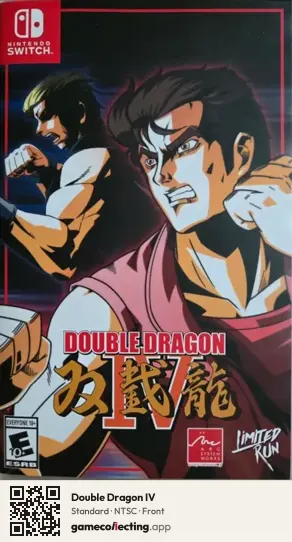 Double Dragon IV Nintendo Switch, NTSC box front