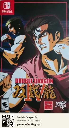 Double Dragon IV Nintendo Switch, NTSC box front