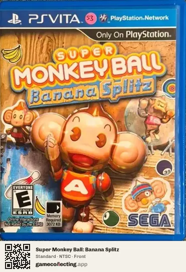 Super Monkey Ball: Banana Splitz PlayStation Vita, NTSC box front