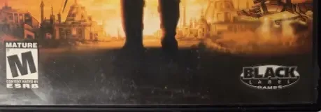 Mace Griffin Bounty Hunter, the ESRB box on its front