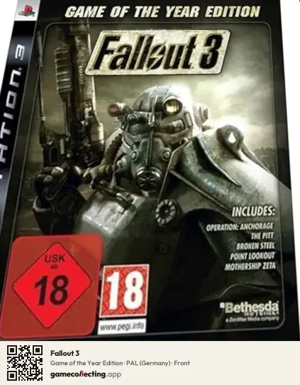 Fallout 3 PlayStation 3, Germany box front