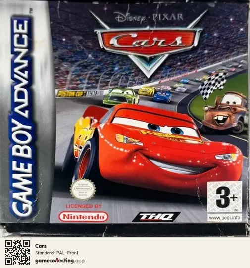 Cars Game Boy Advance, PAL box front