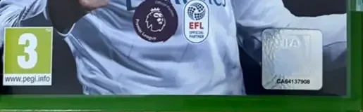 FIFA 18, the PEGI square on its front