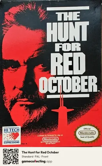 The Hunt for Red October Nintendo Entertainment System, PAL box front