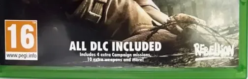 Sniper Elite V2 Remastered, the PEGI square on its front