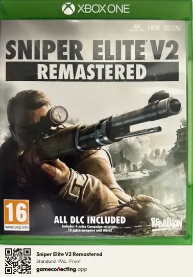 Sniper Elite V2 Remastered Xbox One, PAL box front