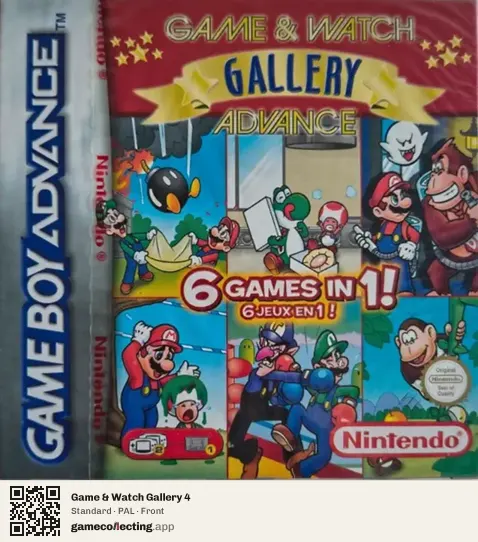 Game & Watch Gallery 4 Game Boy Advance, PAL box front