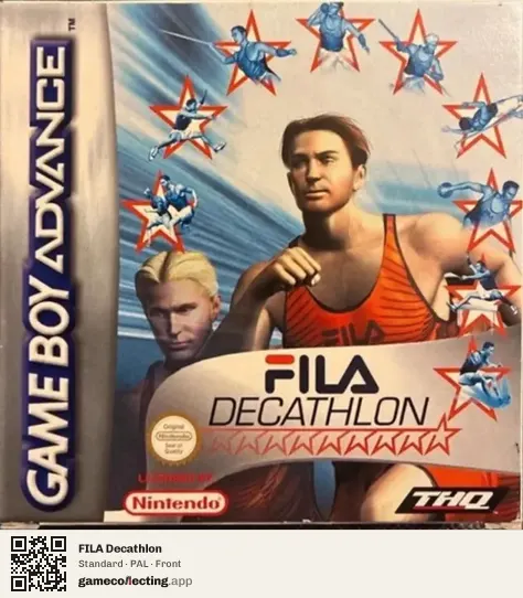 FILA Decathlon Game Boy Advance, PAL box front