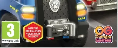 PAW Patrol: Grand Prix, the PEGI square on its front