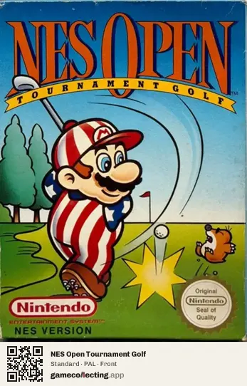 NES Open Tournament Golf Nintendo Entertainment System, PAL box front