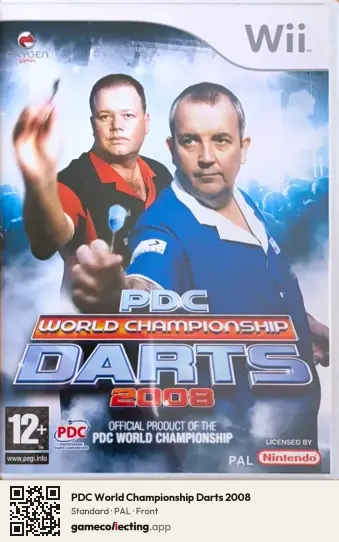 PDC World Championship Darts 2008 Nintendo Wii, PAL box front