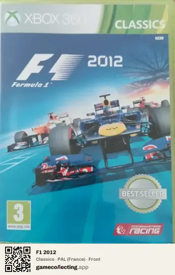 F1 2012 Xbox 360, France box front