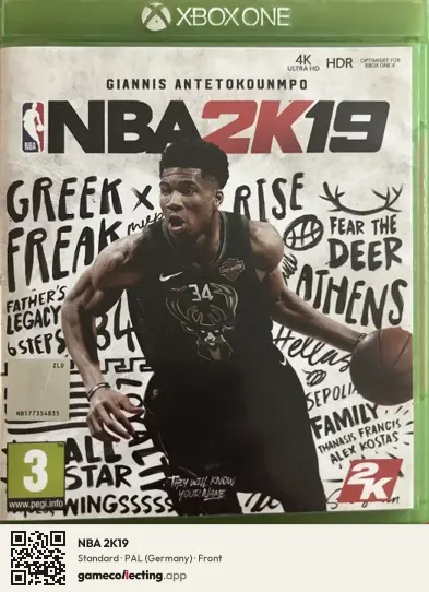 NBA 2K19 Xbox One, Germany box front