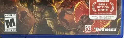 Doom Eternal, the ESRB box on its front