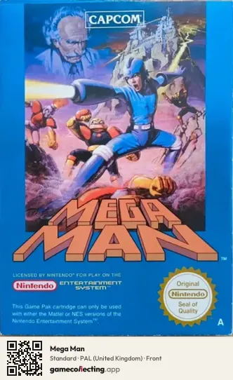 Mega Man Nintendo Entertainment System, United Kingdom box front