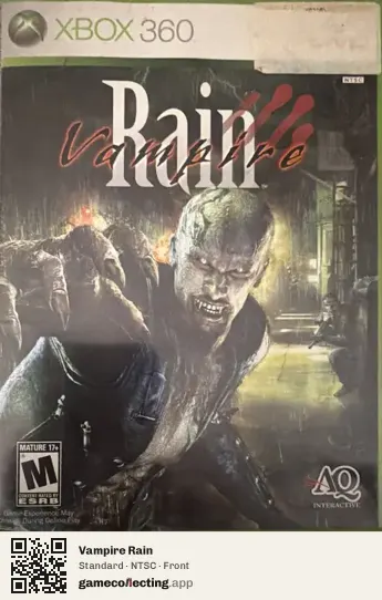 Vampire Rain Xbox 360, NTSC box front