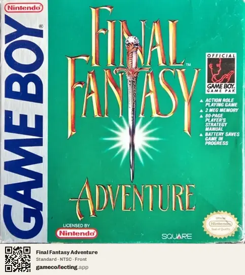 Final Fantasy Adventure Game Boy, NTSC box front