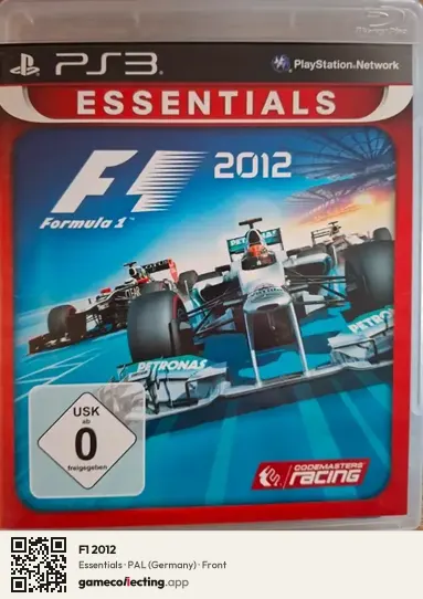 F1 2012 PlayStation 3, Germany box front