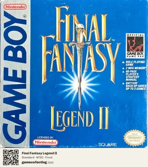 Final Fantasy Legend II Game Boy, NTSC box front