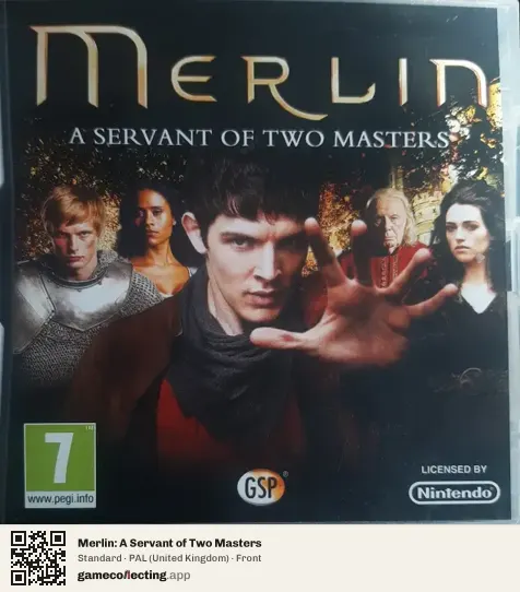 Merlin: A Servant of Two Masters Nintendo DS, United Kingdom box front