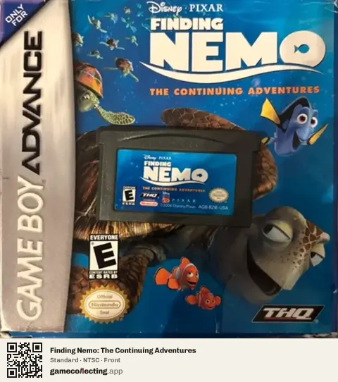 Finding Nemo: The Continuing Adventures Game Boy Advance, NTSC box front