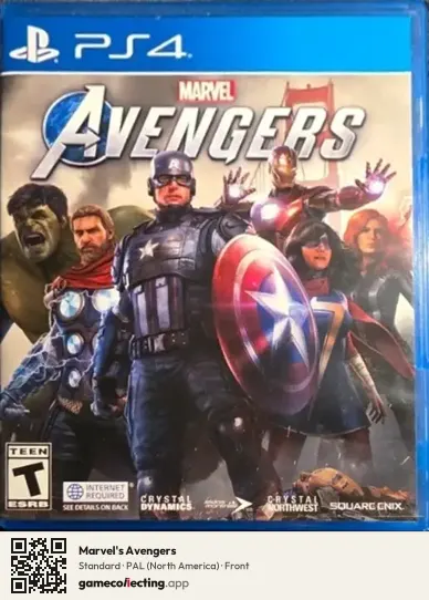 Marvel's Avengers PlayStation 4, North America box front