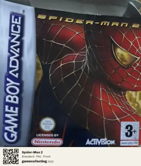 Spider-Man 2 Game Boy Advance, PAL box front