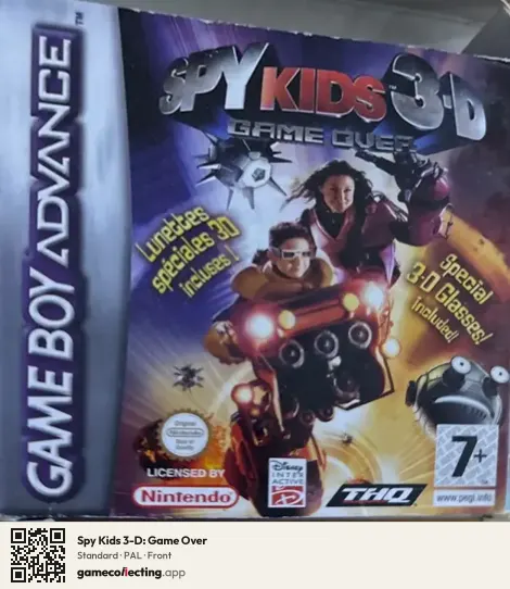 Spy Kids 3-D: Game Over Game Boy Advance, PAL box front
