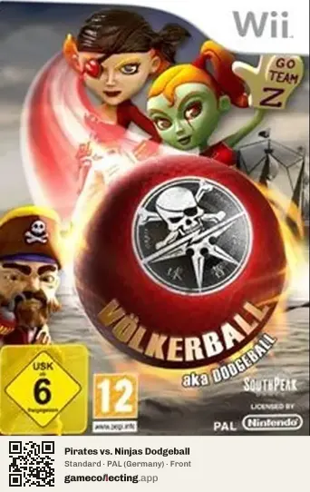 Pirates vs. Ninjas Dodgeball Nintendo Wii, Germany box front