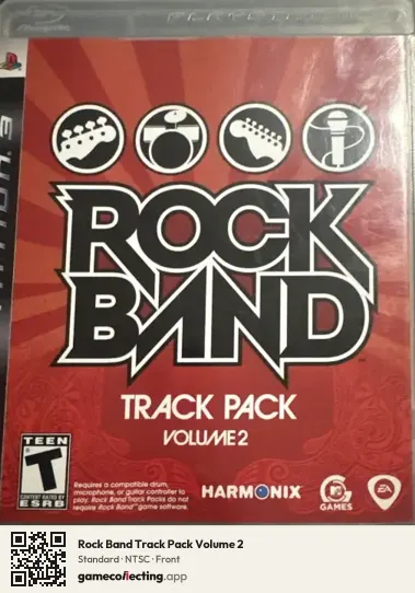 Rock Band Track Pack Volume 2 PlayStation 3, NTSC box front