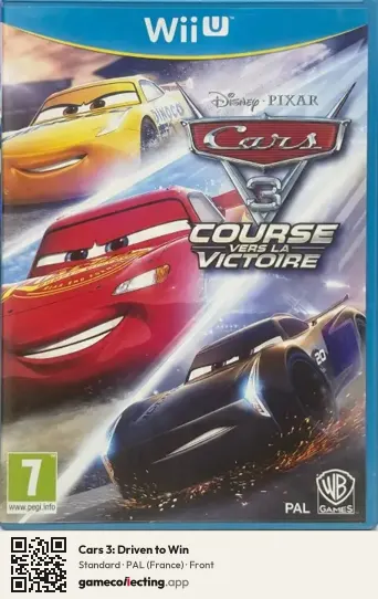 Cars 3: Driven to Win Nintendo Wii U, France box front
