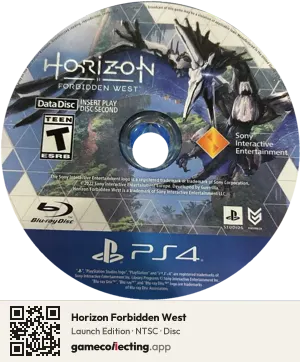 Horizon Forbidden West PlayStation 4, NTSC disc
