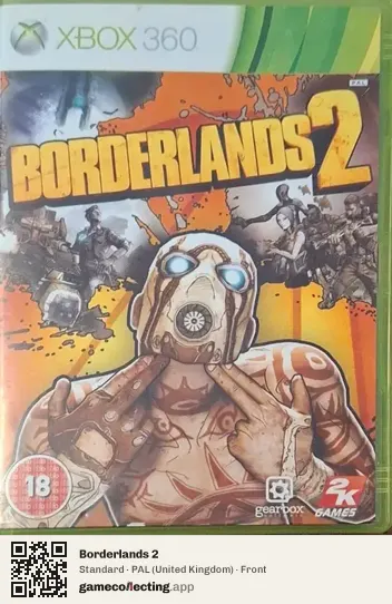 Borderlands 2 Xbox 360, United Kingdom box front