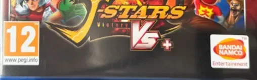 J-Stars Victory Vs+, the PEGI square on its front