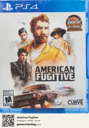 American Fugitive PlayStation 4, NTSC box front