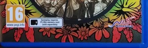 Danganronpa 2: Goodbye Despair, the PEGI square on its front