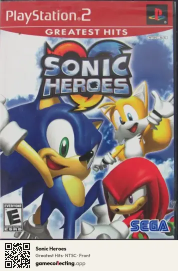 Sonic Heroes PlayStation 2, NTSC box front