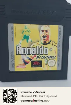 Ronaldo V-Soccer Game Boy Color, PAL cartridge label