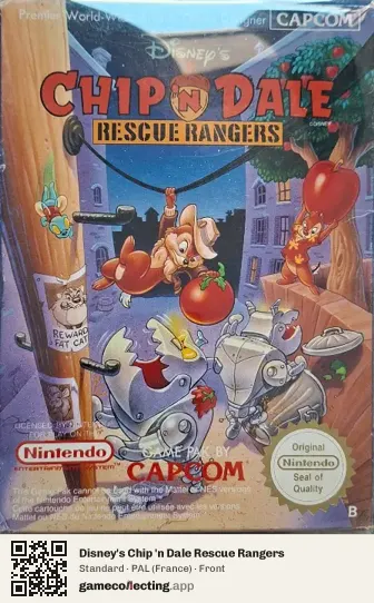 Disney's Chip 'n Dale Rescue Rangers Nintendo Entertainment System, France box front