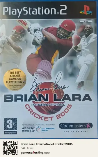Brian Lara International Cricket 2005 PlayStation 2, PAL box front