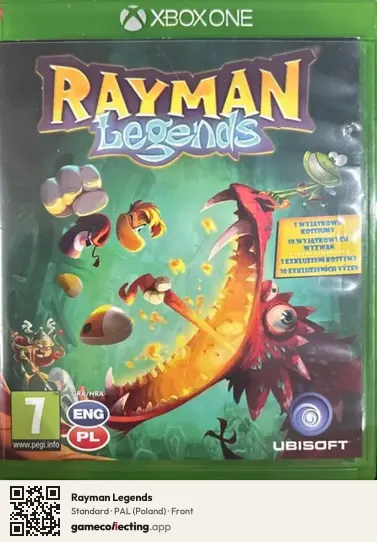 Rayman Legends Xbox One, Poland box front