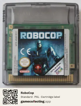 RoboCop Game Boy Color, PAL cartridge label