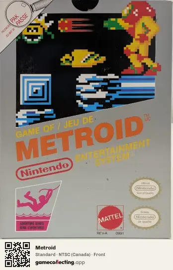Metroid Nintendo Entertainment System, Canada box front