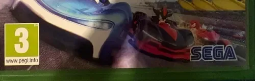 Team Sonic Racing, the PEGI square on its front