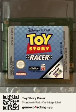Toy Story Racer Game Boy Color, PAL cartridge label