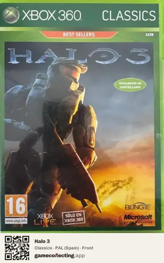 Halo 3 Xbox 360, Spain box front