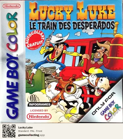 Lucky Luke Game Boy Color, PAL box front